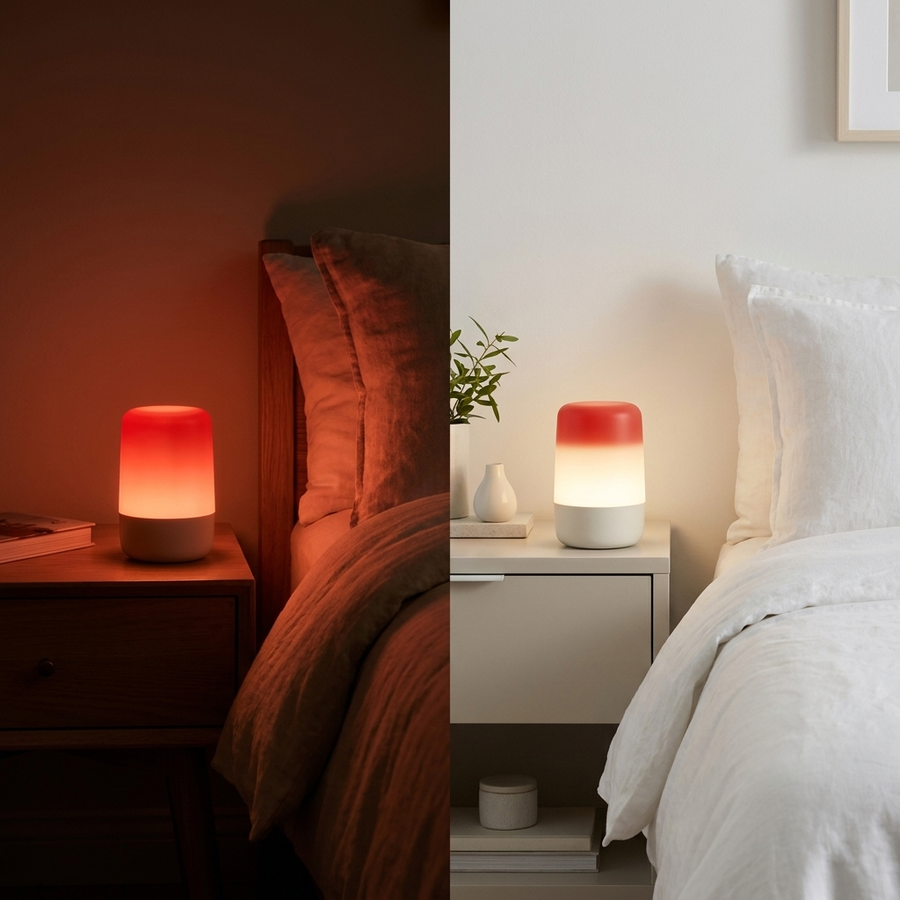 Red for sleep. White for life.
